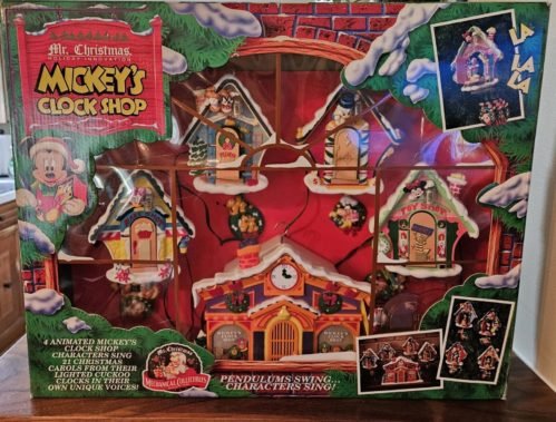 Mr. Christmas Mickey's Clock Shop 21 Carols 4 Animated Characters Cuckoo 1993