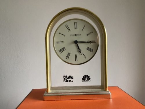 MSNBC & CNBC Desk/Mantel Clock by Howard Miller vintage - Working