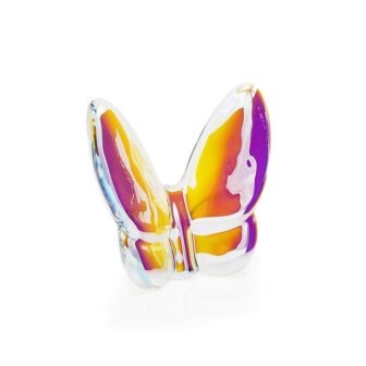 Multi-Colored 2.5 in. x 2.5 in. Butterfly Crystal Figurine Tabletop Sculpture