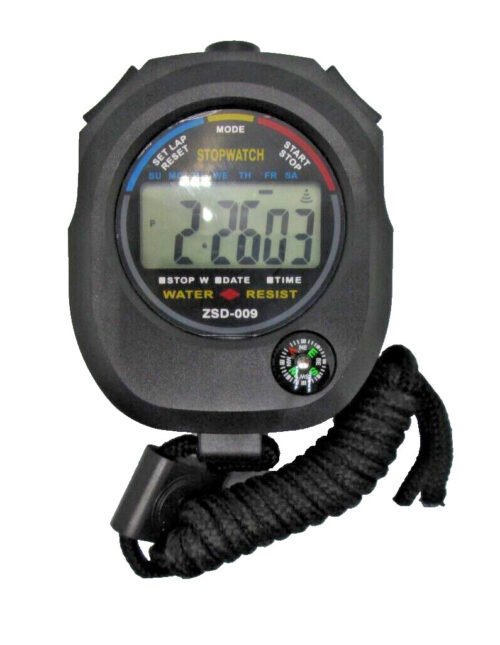 Multi-function Electronic Digital Sport Stopwatch Timer Large Display Date Time