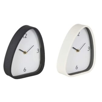 Multi Colored Metal Textured Clock with Gold Accents (Set of 2)