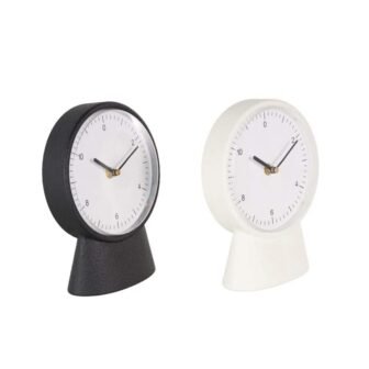 Multi Colored Metal Textured Clock with Gold Accents (Set of 2)
