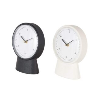 Multi Colored Metal Textured Clock with Gold Accents (Set of 2)