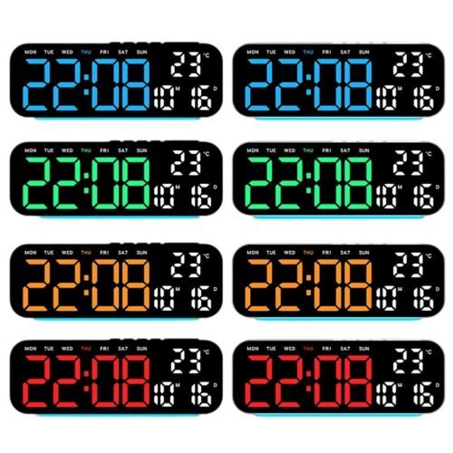 Multi Functional LED Alarm Clock with Clear Display Temperature Date and Day