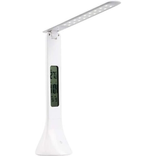 Multifunction LED Desk Lamp Hour Alarm Clock Calendar Temperature USB Adjustable