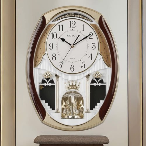 Musical Motion Chime Wall Clock with Rotating Pendulum , Decorative Wall Clock,