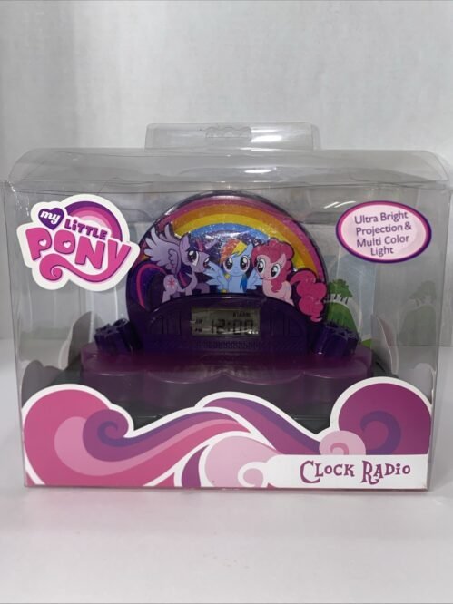 My Little Pony MLP CLOCK RADIO NEW NRFP Ultra Bright Projection RARE