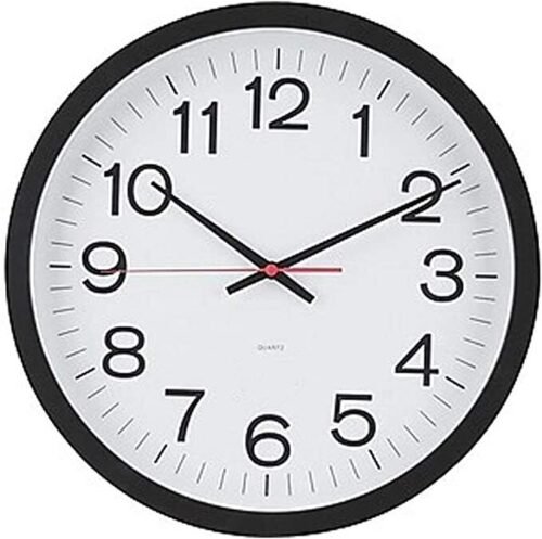 MyOfficeInnovations Wall Clock Plastic 14" Dia. (18380) 812295