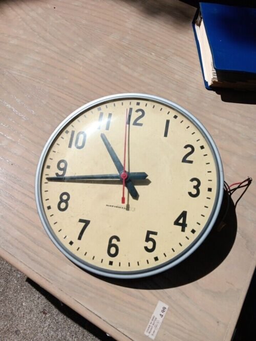National Time Wall Clock 13" Snychron Made IN. USA