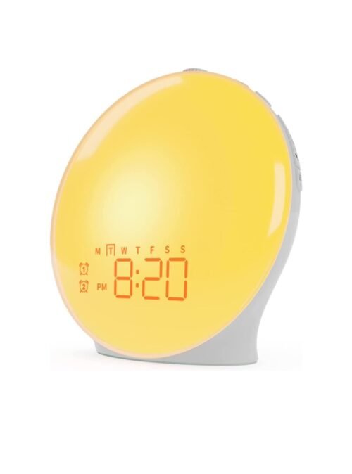 Nature-themed Sunrise Alarm Clock with Bedside Lamp - Relaxing Bedroom Essential