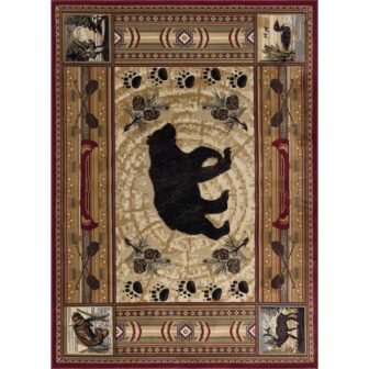 Nature Lodge Brown 4 ft. x 6 ft. Indoor Area Rug