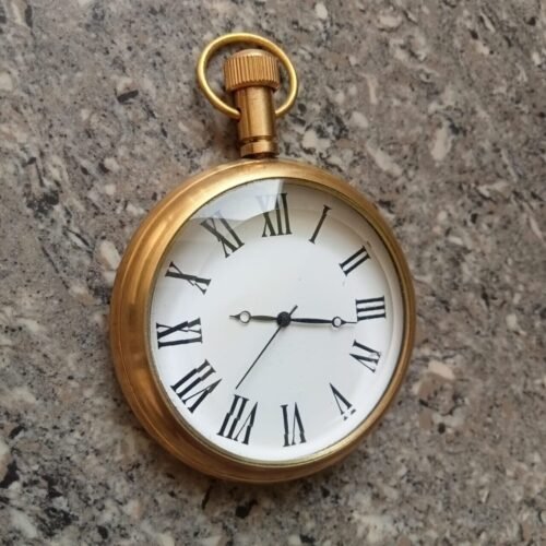 Nautical Brass Pocket Watch Victoria London Pocket Clock