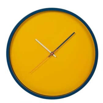 Navaro Modern Wall Clock, 14 in. Buttercup