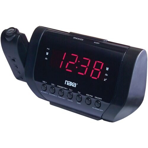 Naxa NRC-173 Projection AM/FM Dual Alarm Clock NAXNRC173