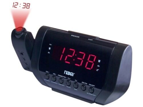 Naxa NRC-173 Projection Dual Alarm Clock AM/FM Radio
