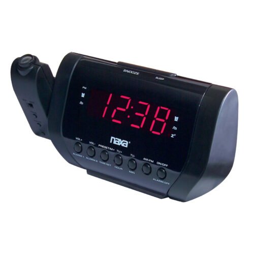 NAXA NRC-173 Projection Dual Alarm Clock Radio
