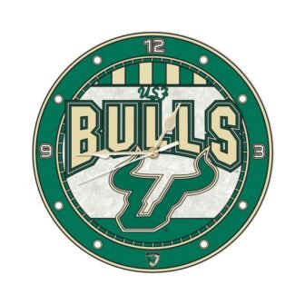 NCAA - 12 in. South Florida Art Glass Clock