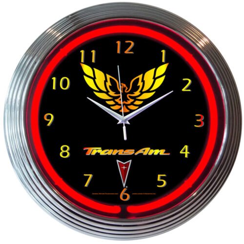 Neon Clock - Pontiac Trans Am 15" 8TRANS * Licensed Ships FREE to 48-State USA!