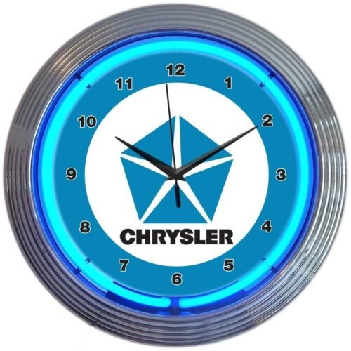 Neonetics 8CRYBL Chrysler Pentastar Garage 15 Inches Neon Clock