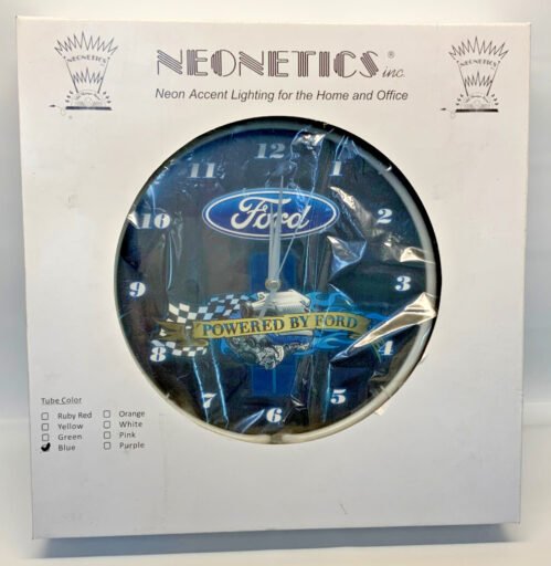 Neonetics Powered by Ford Neon Wall Clock, 15" BRAND NEW - STILL IN ORIGINAL BOX
