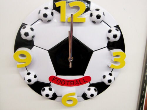 NEW 12" FOOTBALL (SOCCER) WALL CLOCK 6677