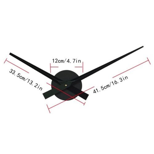 New 16-1/2" Long Clock Hands Large Wall Clock High Torque Quartz Movement Black