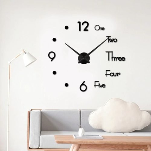 NEW 2024 Large 3D DIY Wall Clock Frameless Mute Mirror Wall Clock
