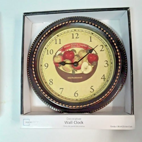 NEW Apple Wall Clock (apple theme kitchen decorations)Battery Enclosed