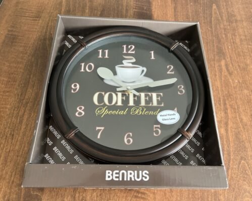 New Benrus Coffee Blend 11” Wall Clock New In Box