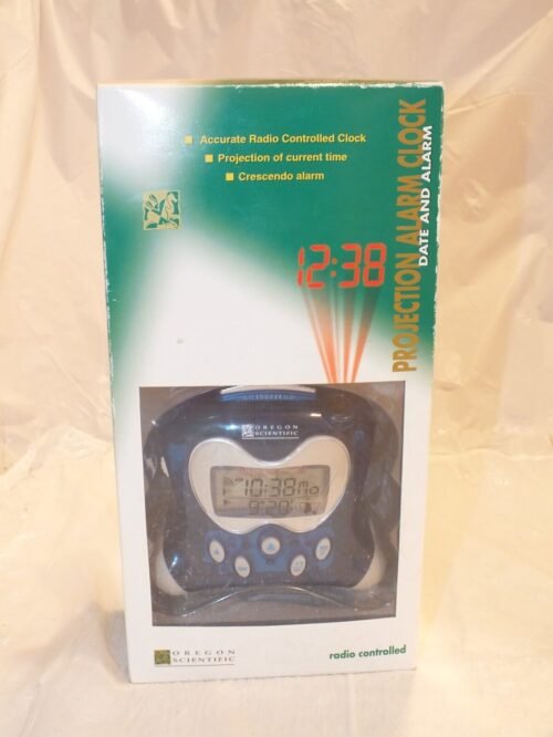 NEW BIG BOX BLUE OREGON SCIENTIFIC PROJECTION ALARM CLOCK RM313PA
