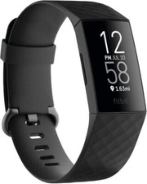 New Black Fitbit Charge 4 FitnessTracker GPS Heart Rate Monitor S & L