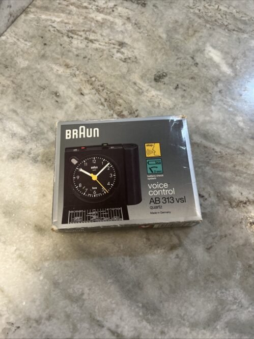 NEW! Braun 4786 AB 313 VSL Voice Control World Travel Alarm Clock RARE