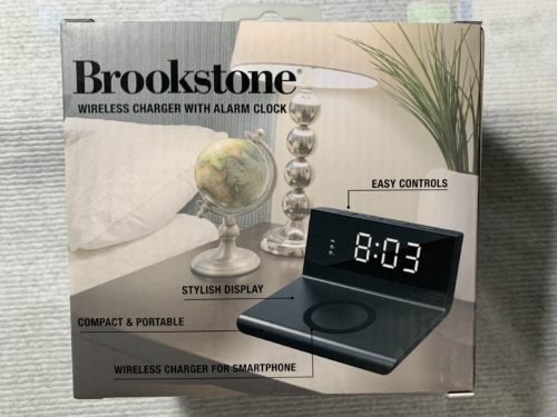 NEW Brookstone Wireless Charger With Alarm Clock - SMARTPHONE