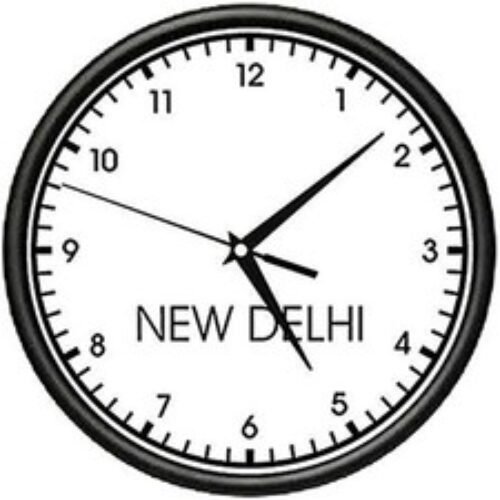 New Delhi TIME Wall Clock World time Zone Clock Office Business