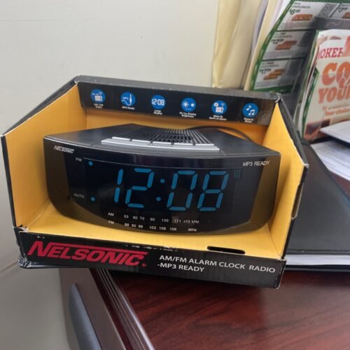 *NEW* Digital AM FM Clock Radio Aux In Jumbo Display Sleep Function Multi Alarm