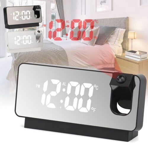 New Digital Projector Projection Dual Alarm Clock FM Radio Timer USB 12/24H LED