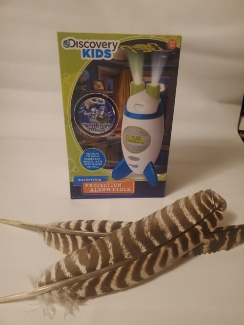 New Discovery Kids Rocketship Projection Alarm Clock Green, Blue, White Ages 3+