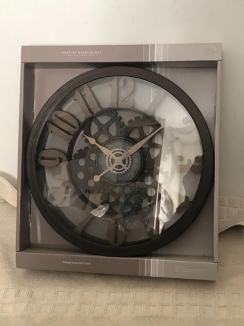 New FirsTime Manufactory Vintage Gears Large Wall Clock