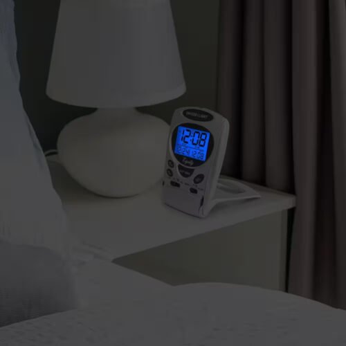 NEW Fold-Up Travel Alarm Clock 2.7” LCD Screen with Nap Timer & Backlight
