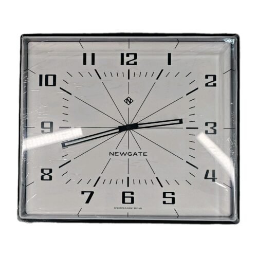 Newgate Box Office Silent Sweep Wall Clock No Tick Noise Arabic Numerals British