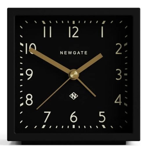 NEWGATE® ‘Equinox’ Contemporary Cube Alarm Clock in Black