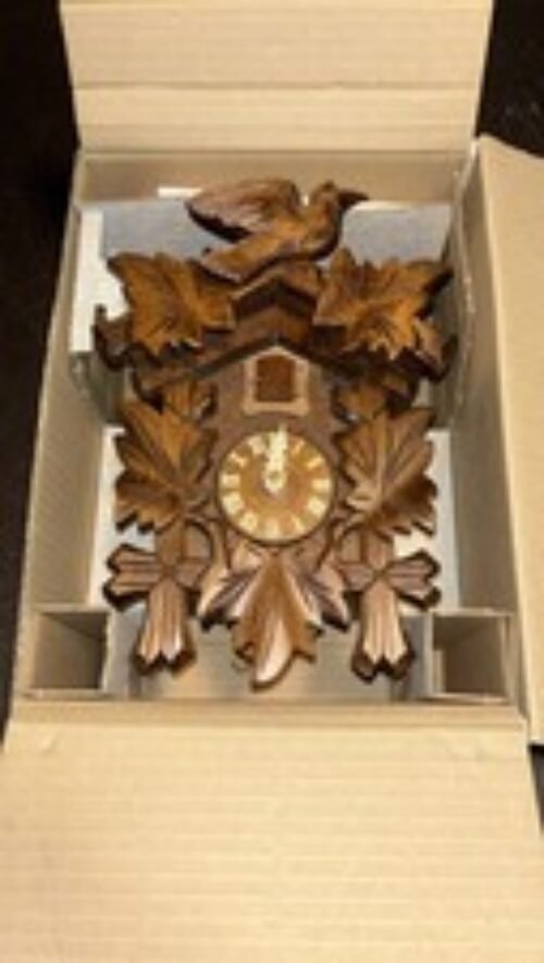 NEW! German Black Forest 5 Leaves Contemporary Cuckoo Wall Clock