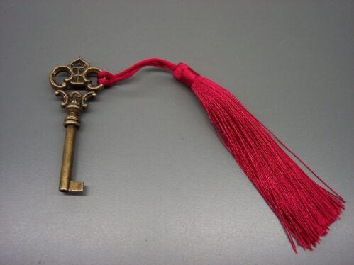 NEW HOWARD MILLER PRESIDENTIAL GRANDFATHER CLOCK DOOR KEY + TASSLE