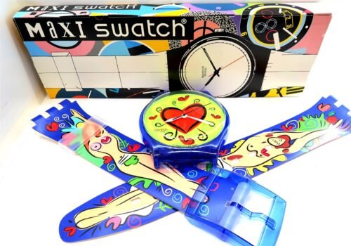 NEW Huge Swatch LOVE BITES MAXI Watch Wall Clock 1996 MGN176 NIB NOS 83" Tall