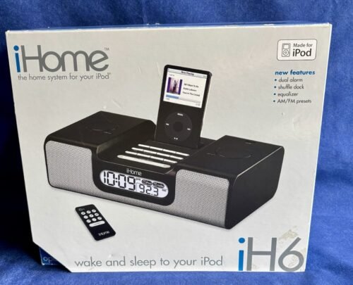 NEW iHome iH6 Reson 8 IH6 iPod Clock Radio Remote Dual Alarm NIB