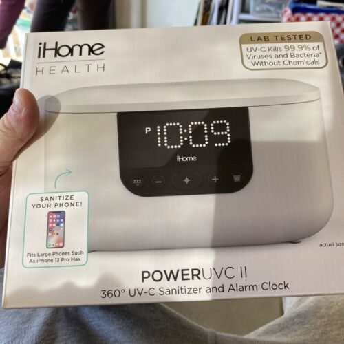 New iHome Power UVC II White Corded LED Alarm Clock with Battery Back-Up