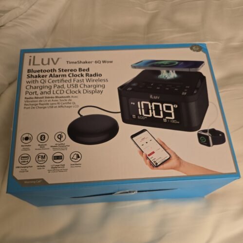 NEW iLuv TimeShaker Q5 Wow Dual Alarm Digital Clock with Strong Wired BedShaker