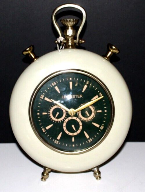 New Large Rustic VTG Table Clock Decorative Desk and Shelf Clock Room Decor