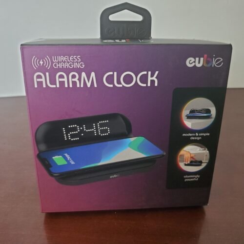 "NEW" LED Alarm Clock with Smartphone Wireless Charging Center