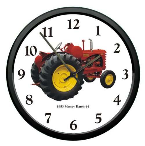 New MASSEY HARRIS Tractor Clock 10" 1953 Model 44 Vintage Tractor Farm Vehicle